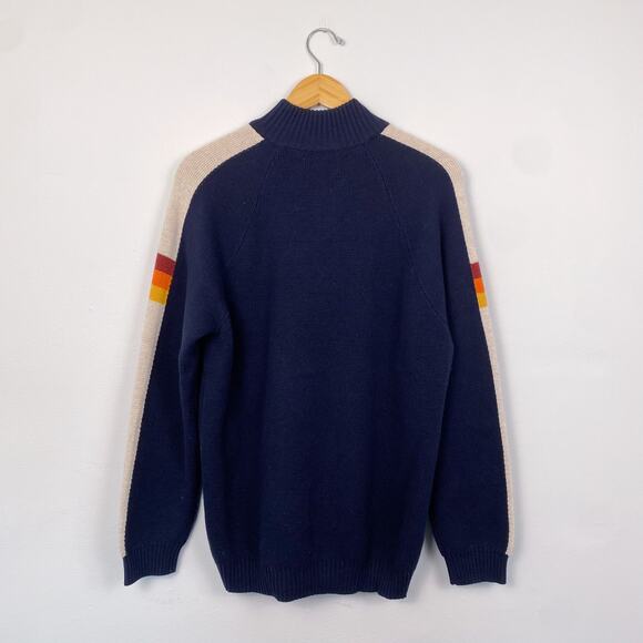 Marine Layer Men's Archive Armas Standard Fit Quarter Zip Mock Neck Sweater M - Picture 7 of 7